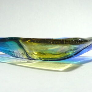 Diagonal-Kim-Bramley-12x12cm-Tapestry-Land-Plate-Blue-Yellow