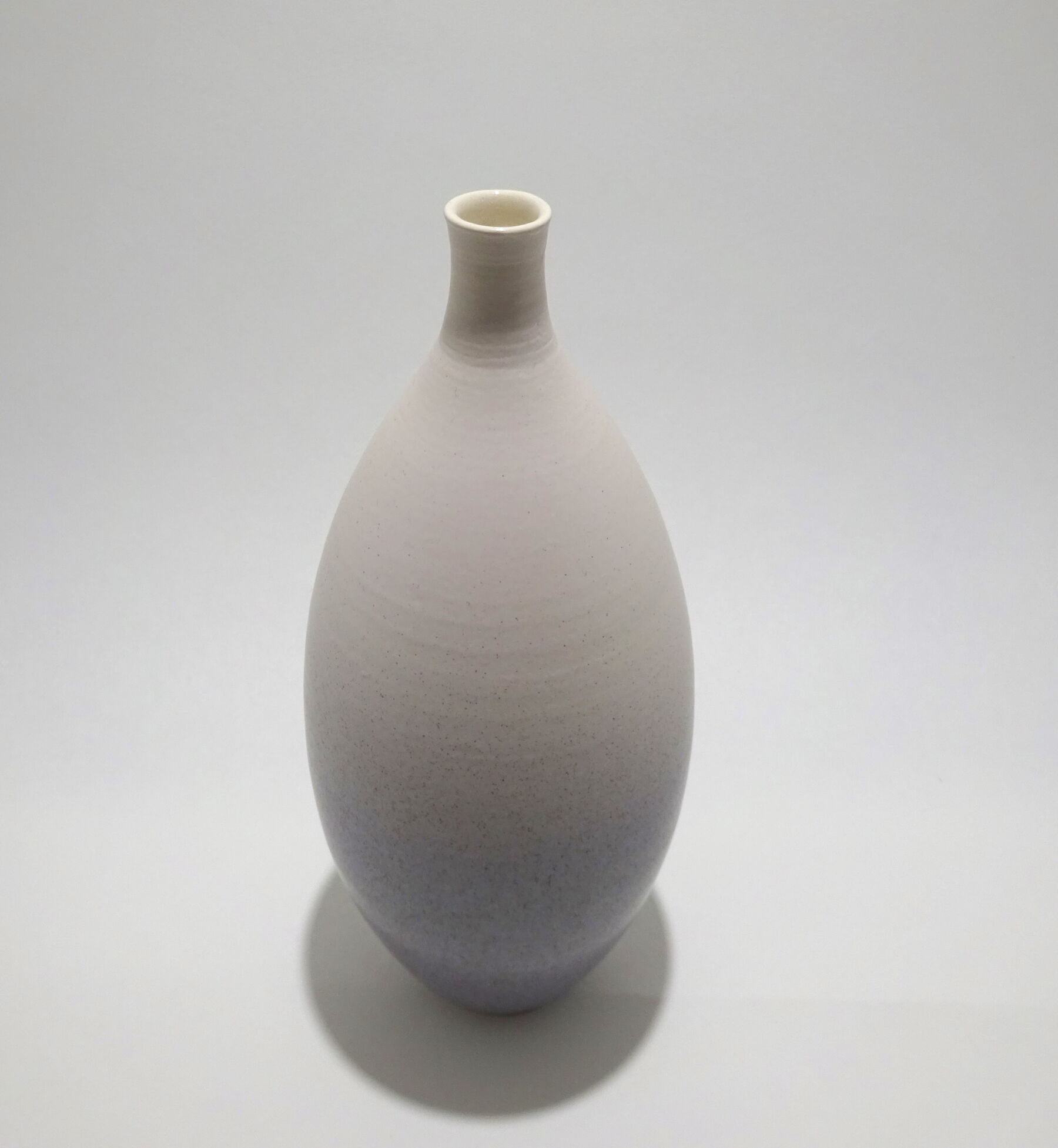 TALL OVAL VASE, WHITE/GREY by Lucy Burley (Ceramics)