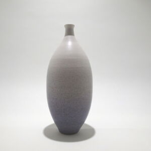 LB029 MEDIUM OVAL VASE WHITEGREY