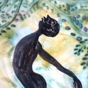 Close Up Morag Mac Innes Diver Fish Round Platter