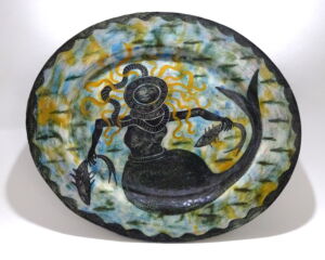 MOM021 Morag Mac Innes Deep Diving Mermaid Oval Platter