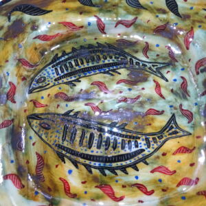 Close Up Morag Mac Innes 2 Fish Square Platter
