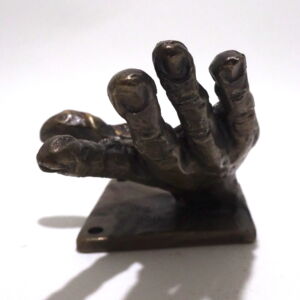 Close-Up-Finger-Tips-Nick-Davis-Bronze-Hand-Coat-Hook