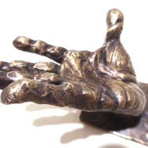 Close Up Nick Davis Bronze Hand Coat Hook