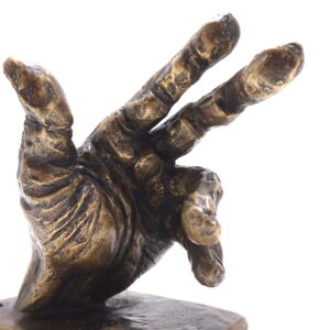 Close Up Nick Davis Bronze Hand Coat Hook