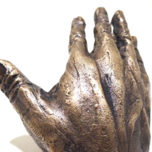 Close Up Nick Davis Bronze Hand Coat Hook