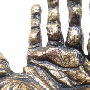 Close Up Nick Davis Bronze Hand Coat Hook