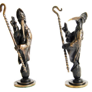 Chess Set Bronze Bishops