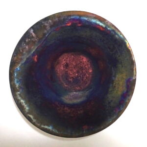 Above-Pat-Armstrong-Large-Copper-Fumed-Raku-Flared-Bowl