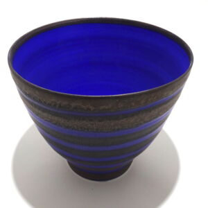 RIB088 Richard Baxter Cobalt Stripy Bowl