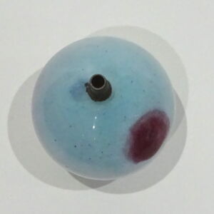 Above Richard Baxter Pale Blue Bottle w Dark Pink Blob