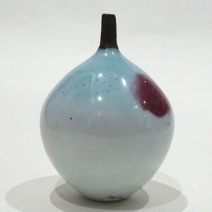RIB134 Richard Baxter Pale Blue Bottle w Dark Pink Blob