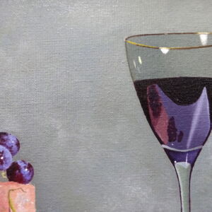 Close Up Rob Walker Grapes and Red Wine