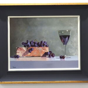 With Frame Rob Walker Grapes and Red Wine