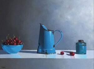 ROW024 Rob Walker Turquoise Jug Cherries