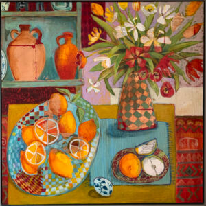 Turkish Rug and favourite Jug 76x76cm