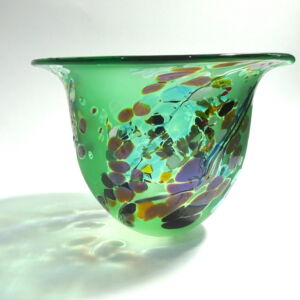 Side-Shakspeare-Glass-Shallow-Medium-Lipped-Bowl-Green