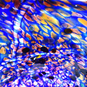 Close Up Inside Shakspeare Glass Lustre Rocks Medium Open