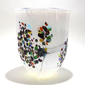 Back Shakspeare Glass White Pebble Medium Open