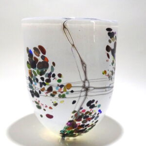 Front Shakspeare Glass White Pebble Medium Open