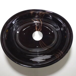 Above Shakspeare Glass Black Pebble X Large Open