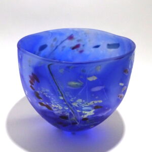 WS54 Shakspeare Glass Blue Flotsam Medium Bowl