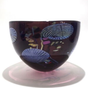 Side Shakspeare Glass Dark Amethyst Flotsam Medium Bowl