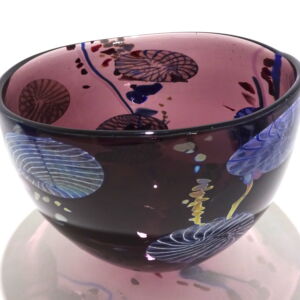 WS55 Shakspeare Glass Dark Amethyst Flotsam Medium Bowl