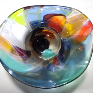 Above Shakspeare Glass Medium Nougat Vase