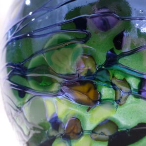 Close Up Shakspeare Glass Inside Cased Boulder Urn
