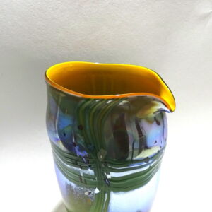 WS81 Shakspeare Glass Large Tall Lustre Rocks Closed Jug