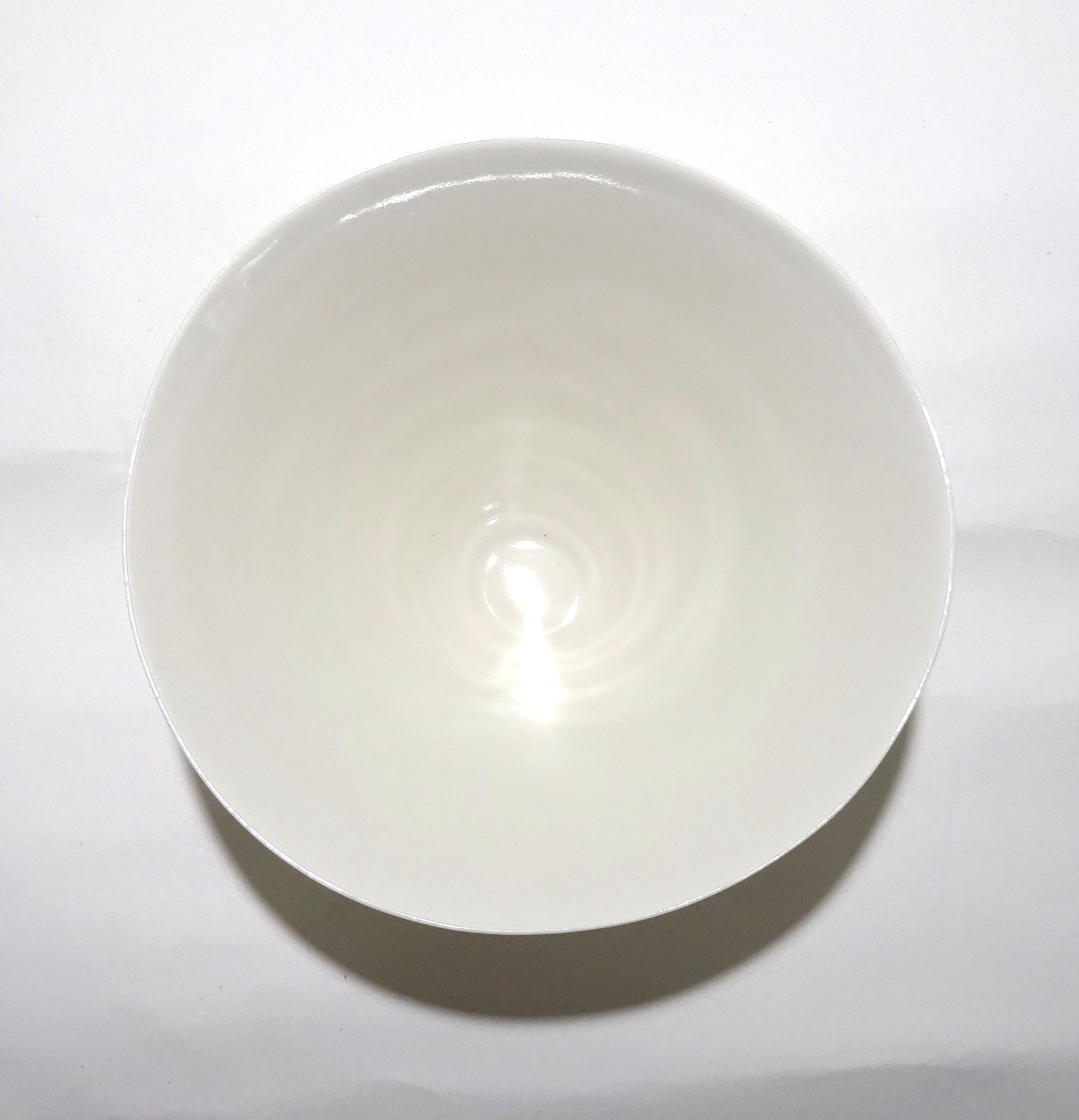 Large White Porcelain Conical Bowl by Becky Mackenzie (Porcelain)